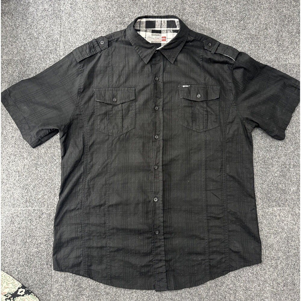 Sovereign Code Black Utility Button Shirt Men’s 2XL Military Streetwear
